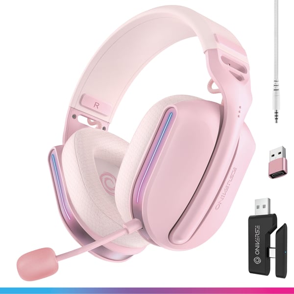 Oniverse Polaris trådlösa spelhörlurar, rosa