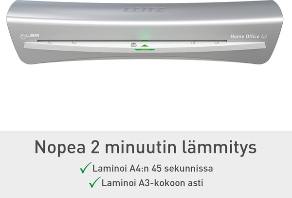 Leitz iLAM Home Office A3 -laminator, mörkgrå
