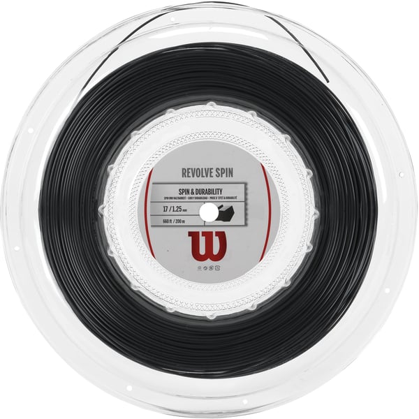 Wilson Revolve Spin -sträng rulle, svart, 17/1,25 mm