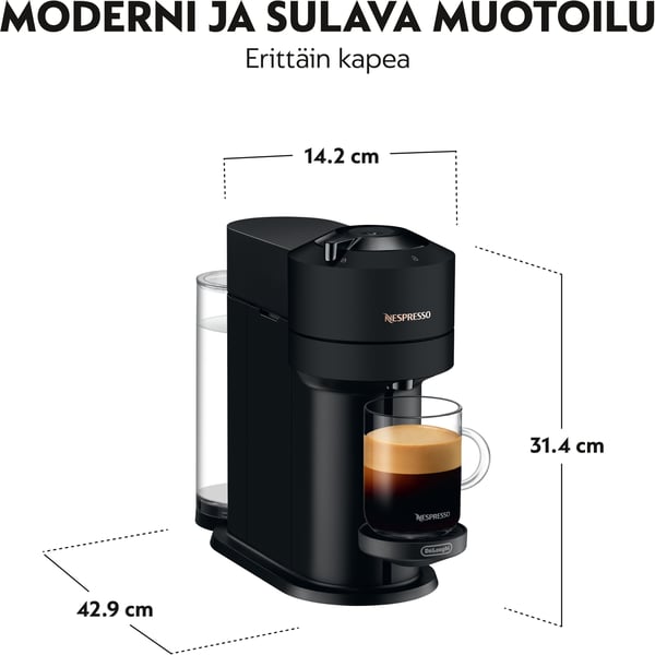 Nespresso Vertuo Next kapselmaskin, mattsvart