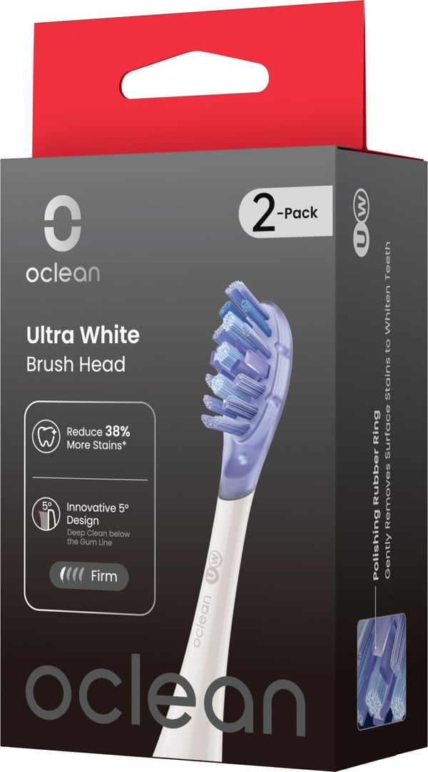 Oclean Ultra White borsthuvuden, 2 st, vit