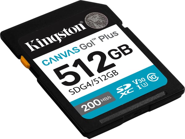 Kingston 512 GB SDXC Canvas Go! Plus Gen4 minneskort