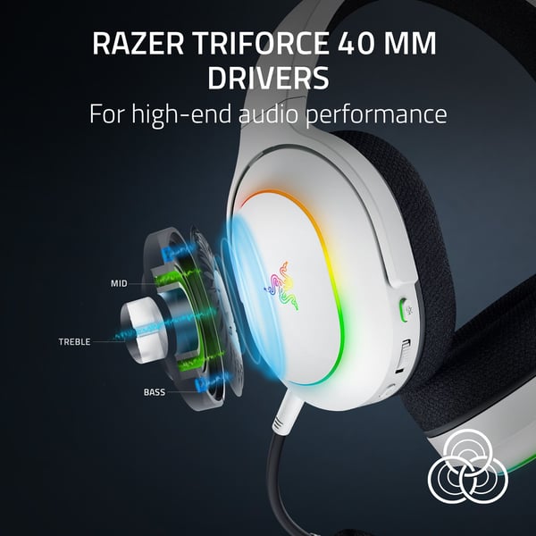 Razer Barracuda X Chroma trådlösa gamingheadset, vit