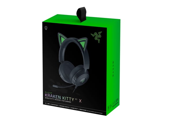 Razer Kraken Kitty V3 X spelhörlurar, svart