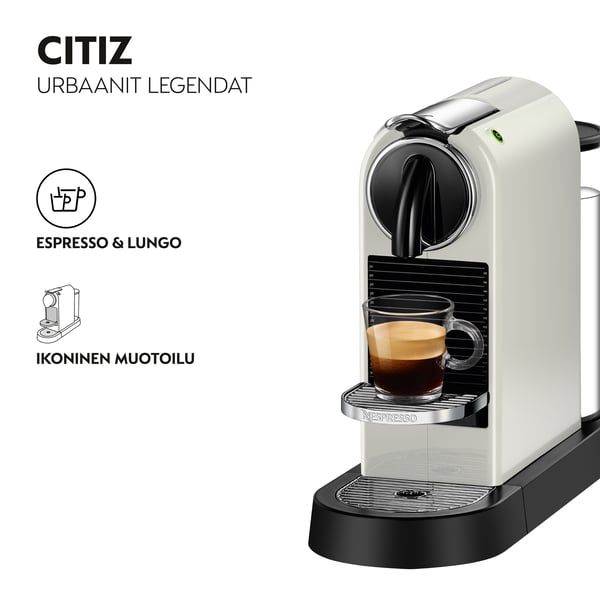 Nespresso Citiz -kapselmaskin, vit