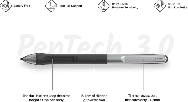 Huion Inspiroy 2 L H1061P ritplatta