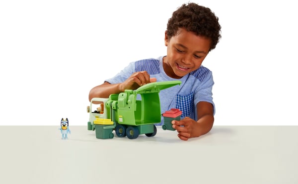 Bluey skraldebil og figurer