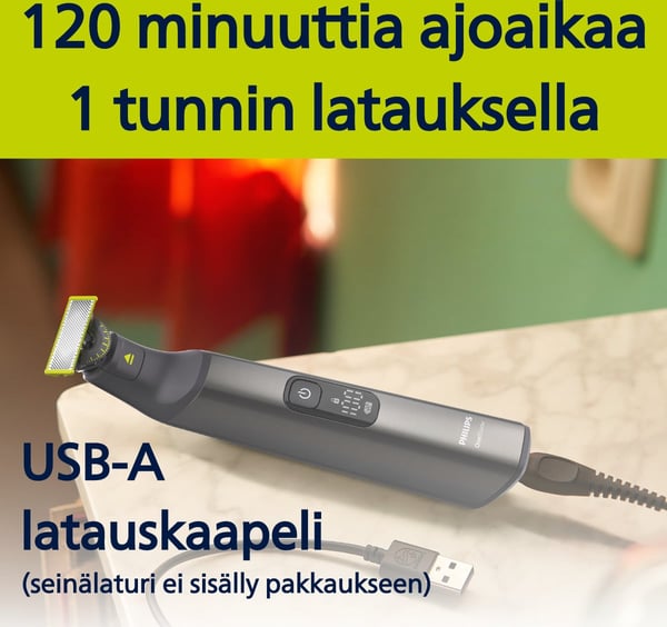 Philips OneBlade Pro 360 Face & Body QP6552/15 skæg- og kropstrimmer