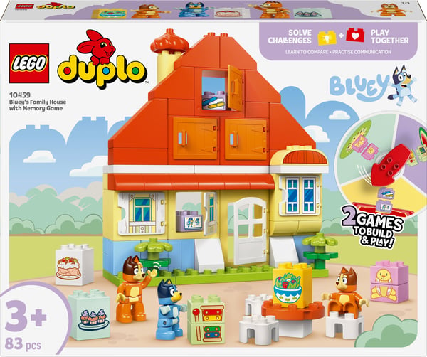LEGO DUPLO Bluey 10459 Blueys familjehus och memoryspel