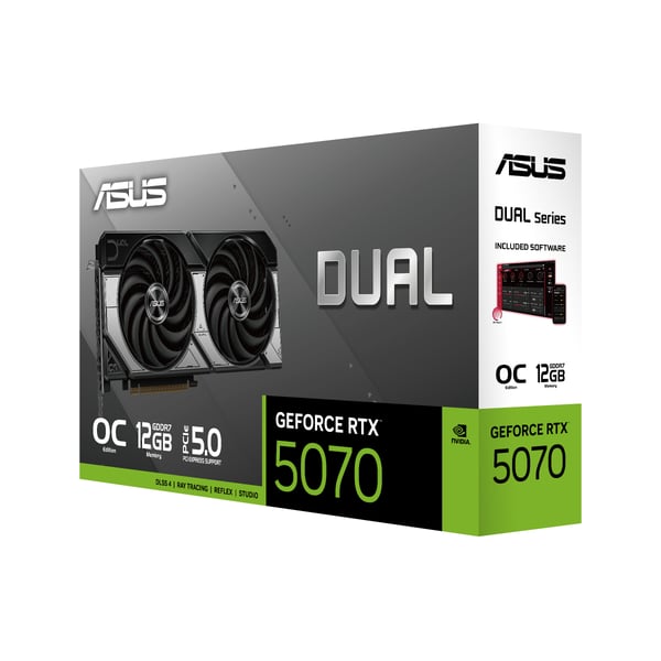 ASUS DUAL GeForce RTX 5070 12GB GDDR7 OC Edition grafikkort