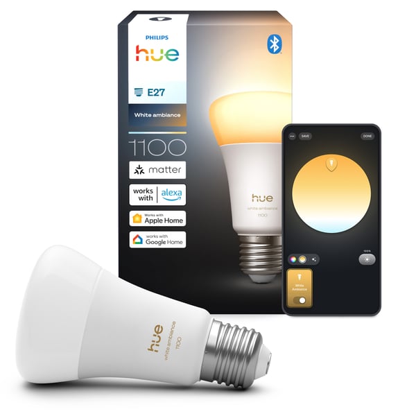 Philips Hue LED smartlampa, White ambiance, E27, 1100 lm