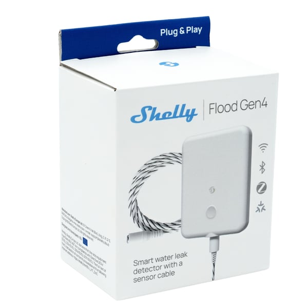 Shelly Flood Gen4 vattensensor, vit