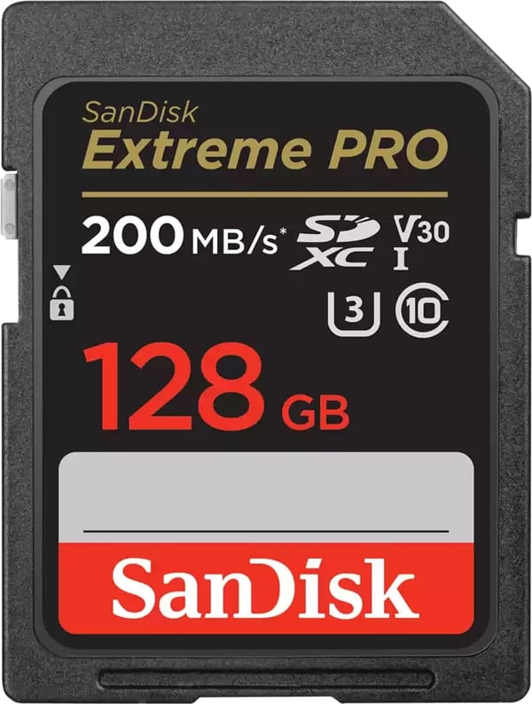 SanDisk 128GB Extreme Pro SDXC UHS-I minneskort