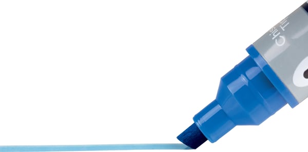Nobo Liquid Ink whiteboardpennor, snedspets, blå, 10 st