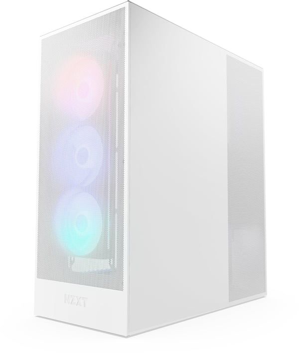 NZXT H7 Flow RGB (2024) ATX-chassis med vindue, hvid
