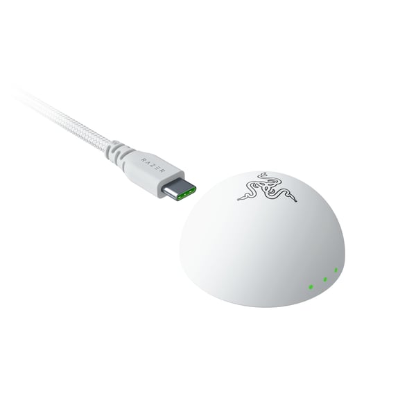 Razer Deathadder V4 Pro trådlös gamingmus, vit