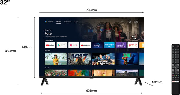 TCL 32" S5400A HD Ready Android LED TV
