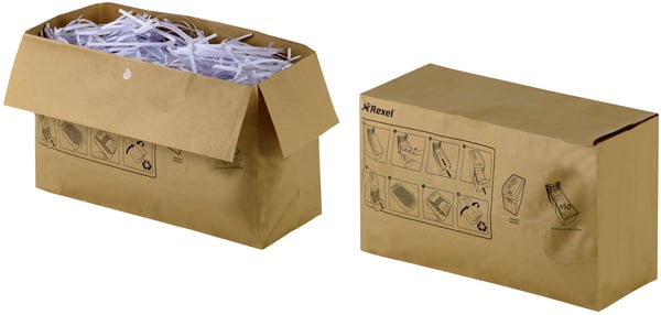 Rexel Mercury -papirstrimmer affaldssæk 32L, 50 stk.