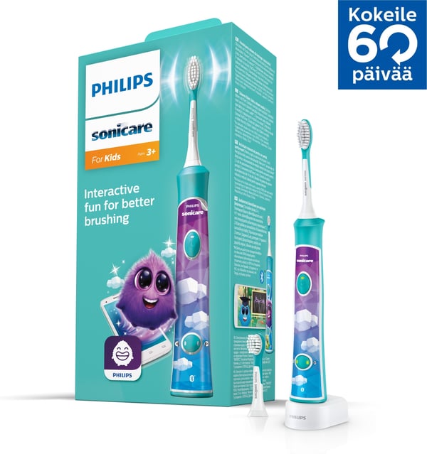 Philips HX6322/04 Sonicare For Kids Sonic -elektrisk tandbørste, aqua