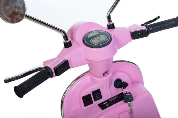 Vespa PX150 12V -elektrisk knallert, lyserød