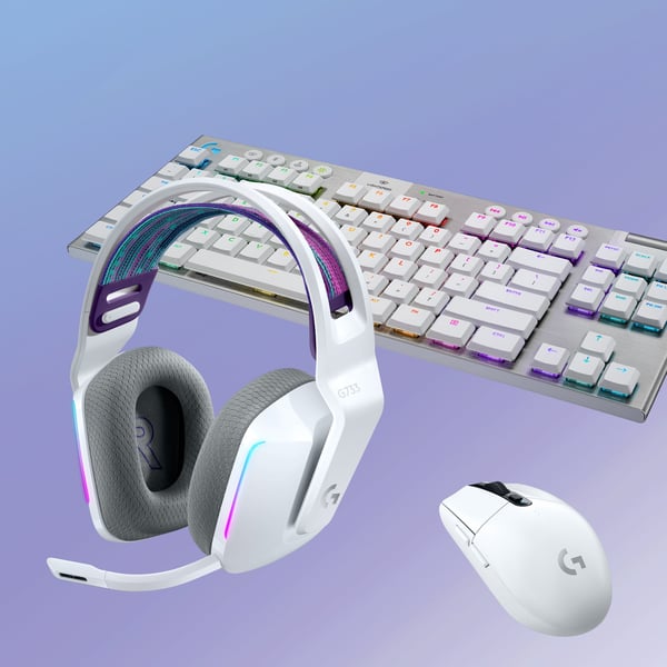 Logitech G733 Lightspeed trådløse gaming headset, hvid