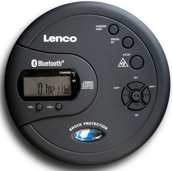 Lenco CD-300 -bærbar CD/MP3-afspiller, sort