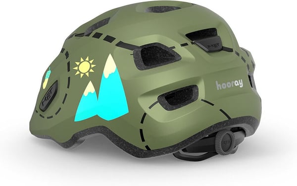 MET Hooray cykelhjelm, 52-55 cm, grøn