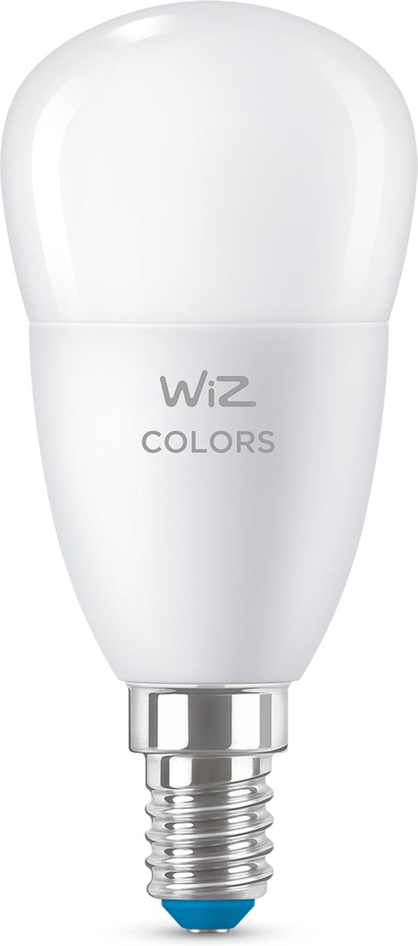WiZ smartlampe, E14, opalglas, RGBW - alle farver og nuancer af hvidt lys, Wi-Fi, 470 lm