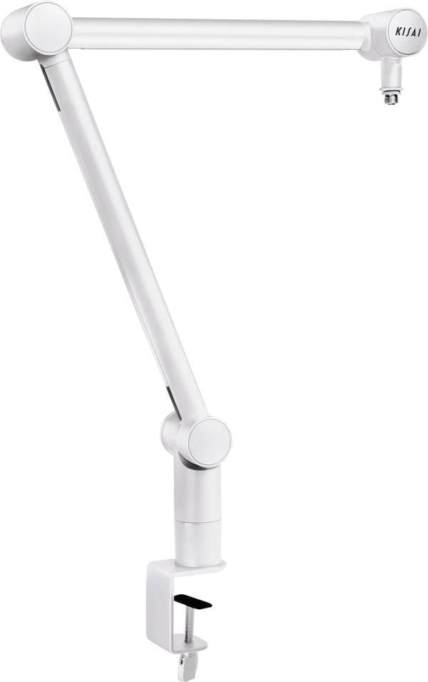 Kisai BA-1 bordmonterad mikrofonstativ, vit