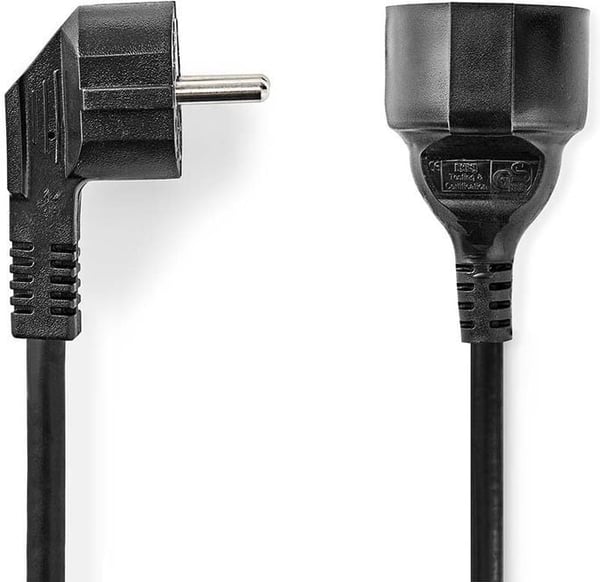 Fuj:tech 1-delad förlängningssladd, 1,5 m, svart