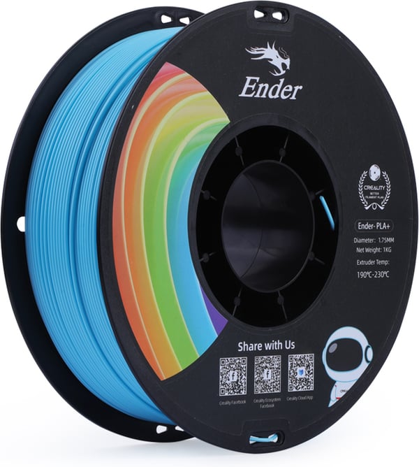 Creality Ender - PLA+ filament til 3D printer, 1.75 mm, blå