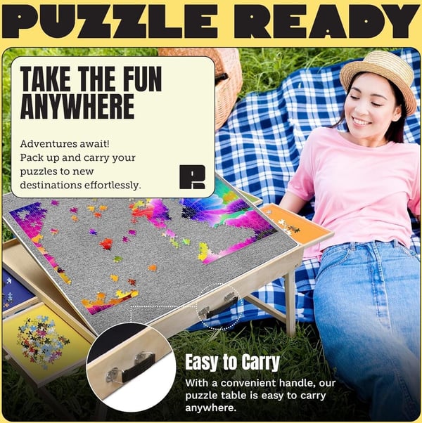 Puzzle Ready - Palapelilauta jaloilla, 1000 palalle