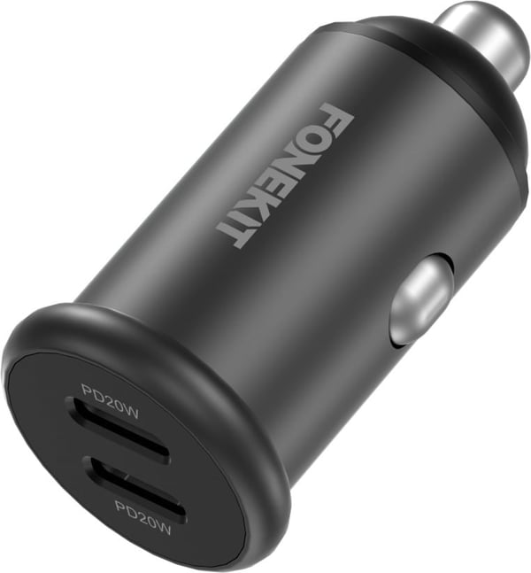 FoneKit Travel 40W, 2 x USB-C biladapter