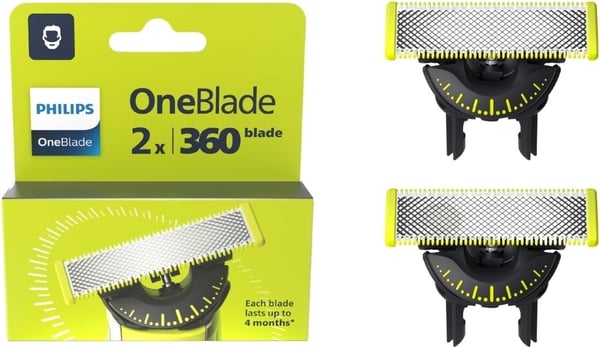 Philips OneBlade QP420/50 360 udskiftningsblade, 2 stk.