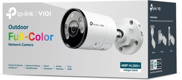 TP-Link InSight S345 övervakningskamera för utomhusbruk, 2,8 mm