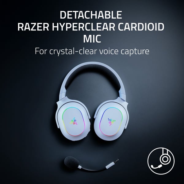 Razer Barracuda X Chroma trådlösa gamingheadset, vit
