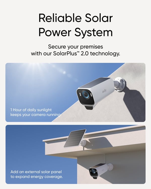 Anker eufyCam S3 Pro 4K övervakningskamerasystem, 2 kameror