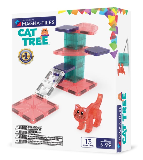 MAGNA-TILES® Kattklätterträd magnetiskt byggset, 13 delar