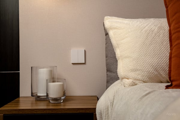 Aqara Smart Väggströmbrytare H1 (utan neutral), 2 knappar, vit