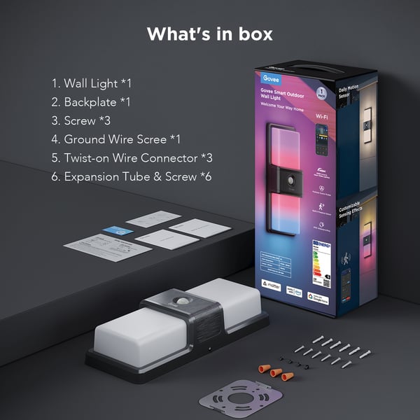 Govee Smart Utomhus Vägghängd Lampa