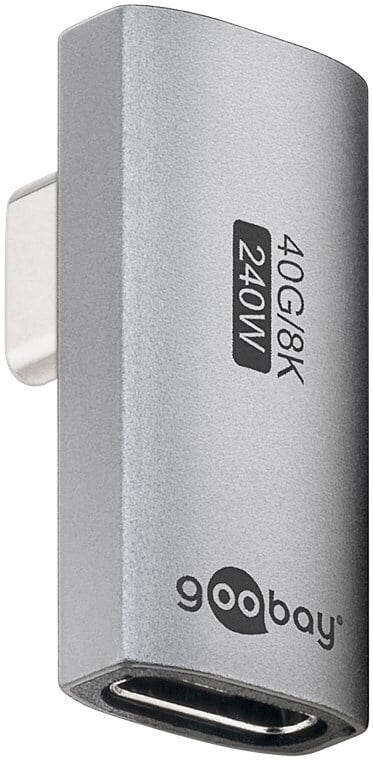Goobay USB-C vinkeladapter vriden 90° vertikalt, USB4