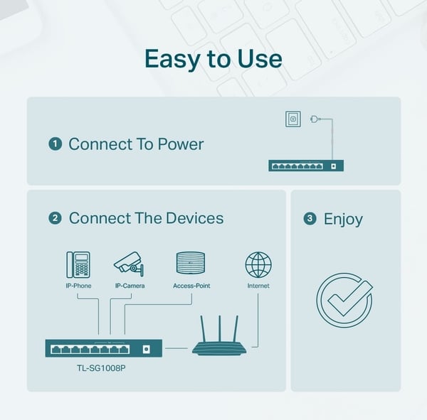 TP-LINK TL-SG1008P V4 - 8-portars switch