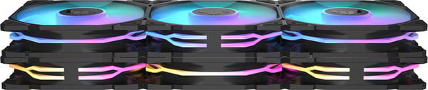 Asus TUF Gaming TR 120 ARGB PWM ventilator, 120 mm, sort, 3-pakke