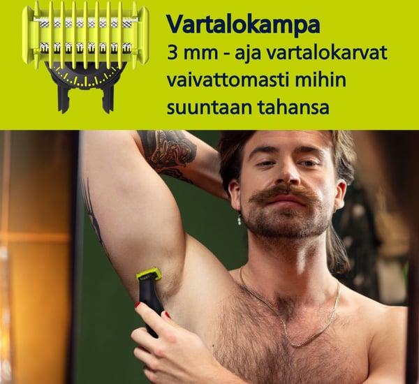 Philips OneBlade Pro 360 Face & Body QP6552/15 skæg- og kropstrimmer