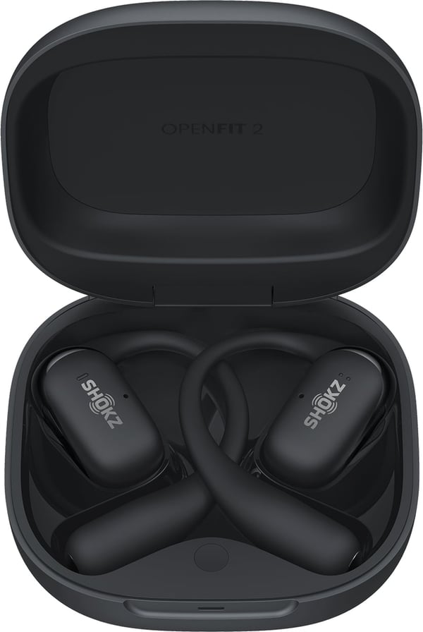 SHOKZ OpenFit 2+ trådlösa öronbygelhörlurar, svart