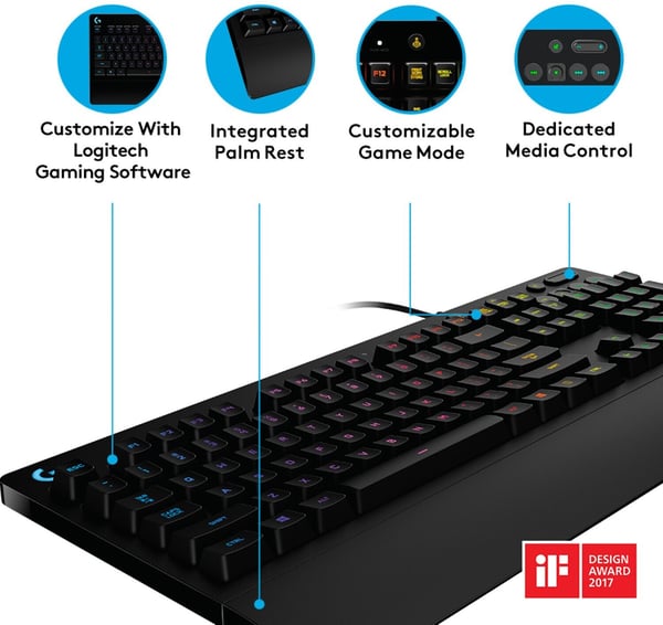 Logitech G213 Prodigy-spel-tangentbord