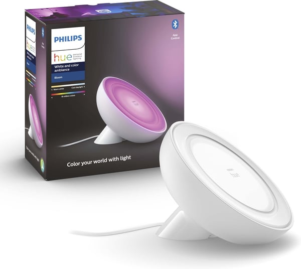 Philips Hue Bloom hvid og farveambians - smart bordlampe, BT, hvid