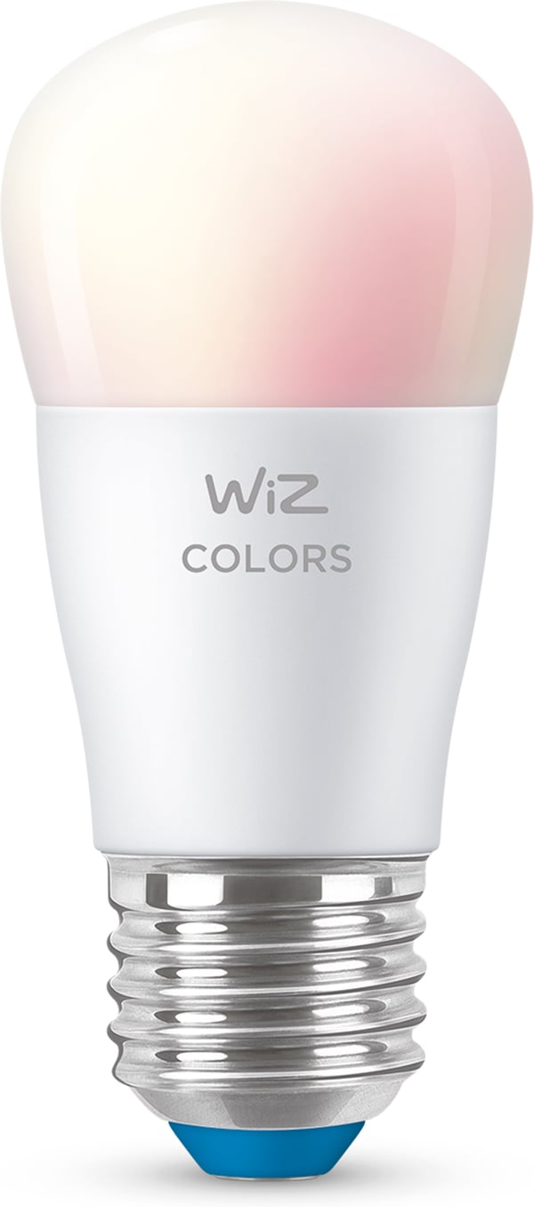 WiZ smartlampe, E27, opalglas, RGBW - alle farver og nuancer af hvidt lys, Wi-Fi, 470 lm