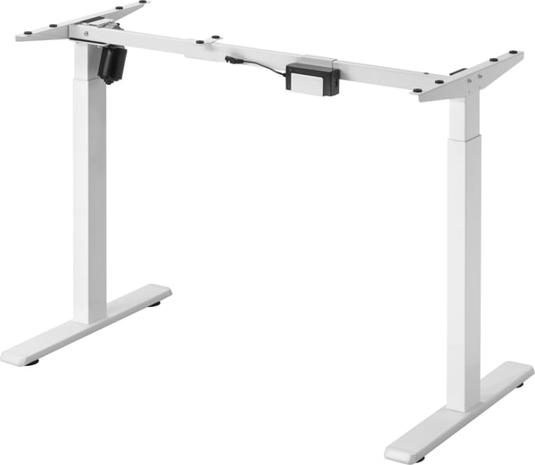 ErgoWork Compact -elstativ för elskrivbord, vit