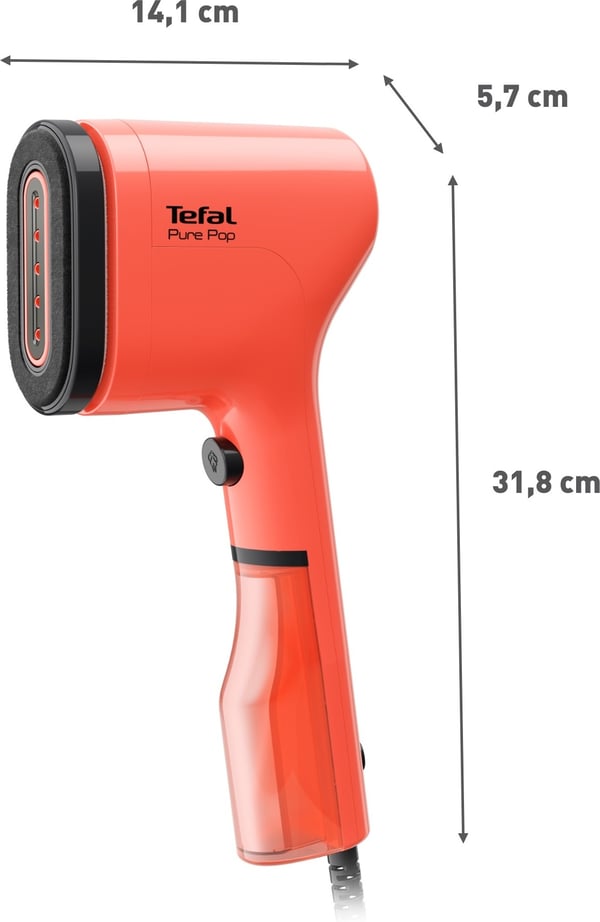 Tefal Pure Pop - tekstildamprenser, rød